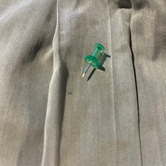 Perry Ellis Mens Shirt XL Gray Sateen Long Sleeve Pocket Button Down Preppy - Picture 8 of 8